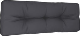 vidaXL - Palletkussen - 120x40x12 - cm - stof - antracietkleurig