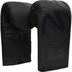 RDX F15 - Boxing Bag Mitts - ConvEX Skin leather - Mat Zwart