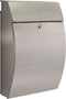 Brievenbus New York inox met 2 palen mat roestvrij staal inox
