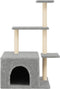 vidaXL - Kattenmeubel - met - sisal - krabpalen - 110 - cm - lichtgrijs