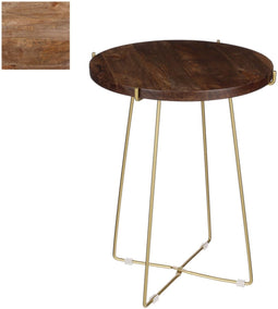 Mica Decorations Alec Bijzettafel - H55 x Ø43 cm - Hout - Bruin