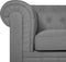Fauteuil CHESTERFIELD Stof Lichtgrijs