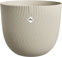 Elho Sereh Rond 47 - Bloempot voor Binnen & Buiten - 100% Gerecycled Plastic - Ø 47.0 x H 40.1 cm - Paddenstoel beige