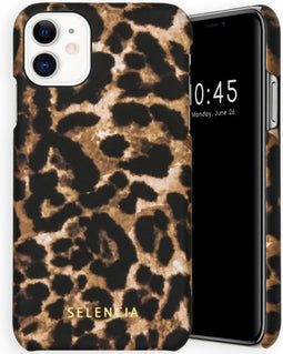 Selencia Hoesje Geschikt voor iPhone 11 Hoesje - Selencia Maya Fashion Backcover - bruin