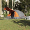 vidaXL - Tunneltent - 8-persoons - waterdicht - grijs - en - oranje