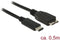 Delock SuperSpeed USB 10 Gbps - USB Type-C male naar USB Micro-B male - 0.5 m zwart