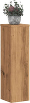 vidaXL - Plantenstandaards - 2 - st - 17x17x60 - cm - hout - artisanaal - eikenkleurig