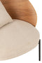J-Line loungestoel Lone - multiplex/metaal - naturel/beige