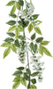 Decoris Planten slinger - wisteria - wit - 150 cm - kunstplant