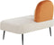 ARCEY - Chaise longue - Gebroken wit - Linkszijdig - Fluweel