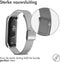 iMoshion Bandje Geschikt voor Xiaomi Mi Band 7 - iMoshion Milanees vouwband met inkliksysteem - Zilver