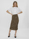 VERO MODA VMELLA ELASTIC SS SHIRT - Dames Blouse met Kraag en Korte Mouwen - M