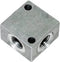 ICH 60405 Verdeelblok alu. G1/2 (vierkant 4-voud) l=50