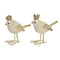 Kerstversiering DKD Home Decor Hars Fågel (11 x 5 x 9,5 cm) (2 Stuks)
