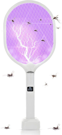 NIVADA WD957 - Elektrische Vliegenmepper - UV-loklicht - Kindveilig - Wit
