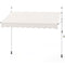 Coast Klemzonwering Wit – Balkonzonwering Zonder Boren met Handkurbel – 250 x 120/150 x 210-300 cm