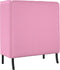 vidaXL - Hoge - Rug - Sofa - Roze - 109x56x121 - cm - Stof