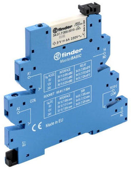 Finder 39.11.0.024.0060 Koppelrelais 24 V/DC, 24 V/AC 6 A 1x wisselcontact 1 stuk(s)