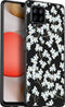 iMoshion Hoesje Geschikt voor Samsung Galaxy A42 Hoesje Siliconen - iMoshion Design hoesje - Wit / Zwart / White Flowers