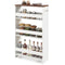 Coast Nichewagen - Smalle Opbergtrolley - 4 Etages - Wit - 47,5 x 20 x 80,5 cm