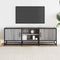 vidaXL - Tv-meubel - 120x35x41 - cm - bewerkt - hout - metaal - grijs - sonoma - eiken