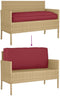vidaXL - Kussen - voor - Palletzitting/Rugleuning - Wijnrood - 120x50x12 - cm - Oxfordstof