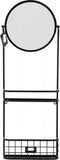 Wandrek industrieel metaal met spiegel 95 cm