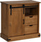 vidaXL - Dressoir - HALDEN - met - schuifdeur - 80x40x80 - cm - massief - hout