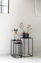 DTP Home Columns Sirius BLACK, set of 3,60x30x30 cm / 70x36x36 cm / 80x42x42 cm, recycled teakwood