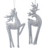 Ornament White & Silver kunststof h19 cm