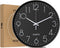Tyme Wandklok - 30cm Muurklok - Fluisterstil Uurwerk - Zwart Wit