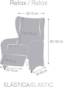 Hoes voor stoel met aparte poten Eysa ULISES Bruin 90 x 100 x 75 cm