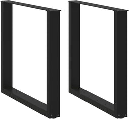vidaXL - Eettafelpoten - 2 - st - U-vormig - 90x(72-73) - cm - staal - zwart