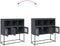 vidaXL - Dressoir - 100,5x39x107 - cm - koudgewalst - staal - antracietkleurig