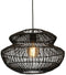 GOOD&MOJO Hanglamp Zanzibar - Rotan Zwart - Ø40x30cm - Modern - Hanglampen Eetkamer, Slaapkamer, Woonkamer