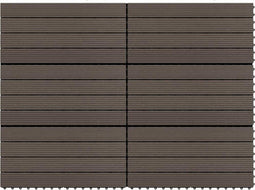 vidaXL - Terrastegels - 6 - st - 60x30 - cm - 1,08 - m² - HKC - donkerbruin
