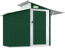 vidaXL - Tuinschuur - 270x130x208,5 - cm - gegalvaniseerd - staal - groen