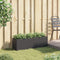 vidaXL - Plantenbak - met - 3 - potten - 105x30x32 - cm - poly - rattan - zwart