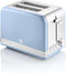Swan Retro Broodrooster - 2 Sneden - Blauw