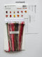 Thea Gouverneur - Borduurpakket met telpatroon - 3085A - Voorgesorteerde DMC Garens - 6 Bloemportretten - Aida - 6 cm x 17 cm - DIY Kit