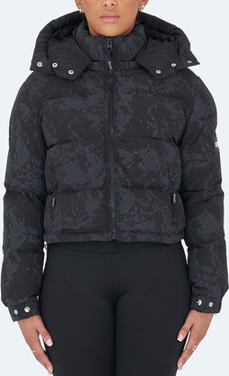 NVLTY Concrete Puffer Jacket - Puffer - Afneembare capuchon - Zwart (maat 40)