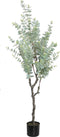 PTMD Tree Eucalyptus Kunstboom - 79x41x148 cm - Plastic Pot - Groen