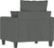 vidaXL Fauteuil 60 cm stof donkergrijs