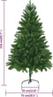 vidaXL - Kunstkerstboom - met - verlichting - en - kerstballen - 210 - cm - groen