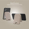 My Style - MagSafe Compatibele Magnet Kaarthouder - 5 Pasjes met Standaardfunctie - Warm Grijs