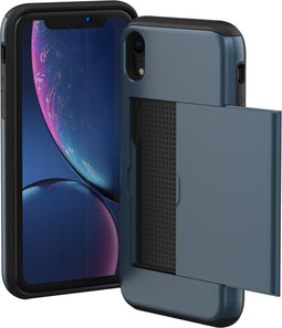 imoshion Hoesje Geschikt voor iPhone Xr Hoesje - Ruimte voor 2 pasjes - imoshion Backcover met pasjeshouder - Donkerblauw
