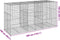 vidaXL - Schanskorf - 300x100x150 - cm - gegalvaniseerd - ijzer - zilverkleurig
