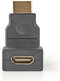 Nedis HDMI-Adapter - HDMI Connector - HDMI Output - Verguld - Zwenken - ABS - Zwart - 1 Stuks - Envelop