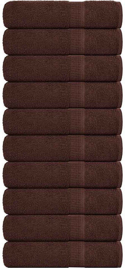 vidaXL - Badhanddoeken - 10 - st - 100x150 - cm - 360 - g/m² - 100% - katoen - bruin