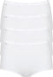 sloggi Basic+ - Dames Maxi slip - Extra zachte naden - Wit (4-pack)